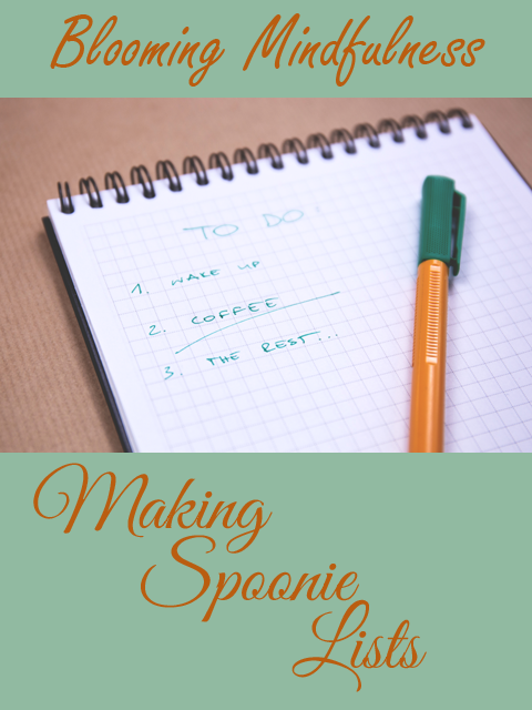 Today I talk about how I noticed I make lists within lists to make sure I have enough 'spoons' to get through the day and wondered if others do the same?
