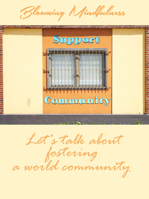 Picture is the name of the blog written above a picture of a barred window with the words Support Community written around it. Below this picture is written the blog title