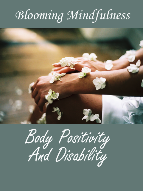 Picture shows the title of the blog, with someone sat in meditation position but you can only see one leg and arm as the hand rests on the knee and there are white flowers sprinkled all over them with the title of the post written below