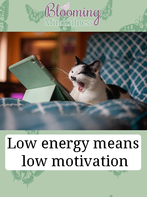 low energy means low motivation