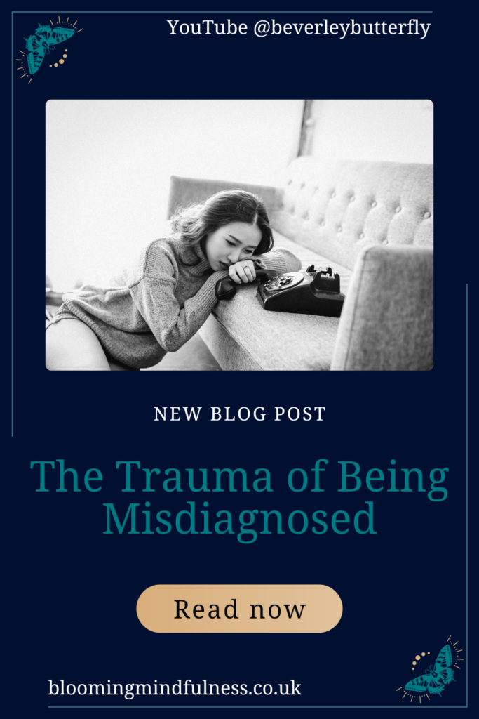 A woman is seen leaning on a sofa crying, beside her is a telelphone and the picture is black and white to represent The Trauma of Being Misdiagnosed